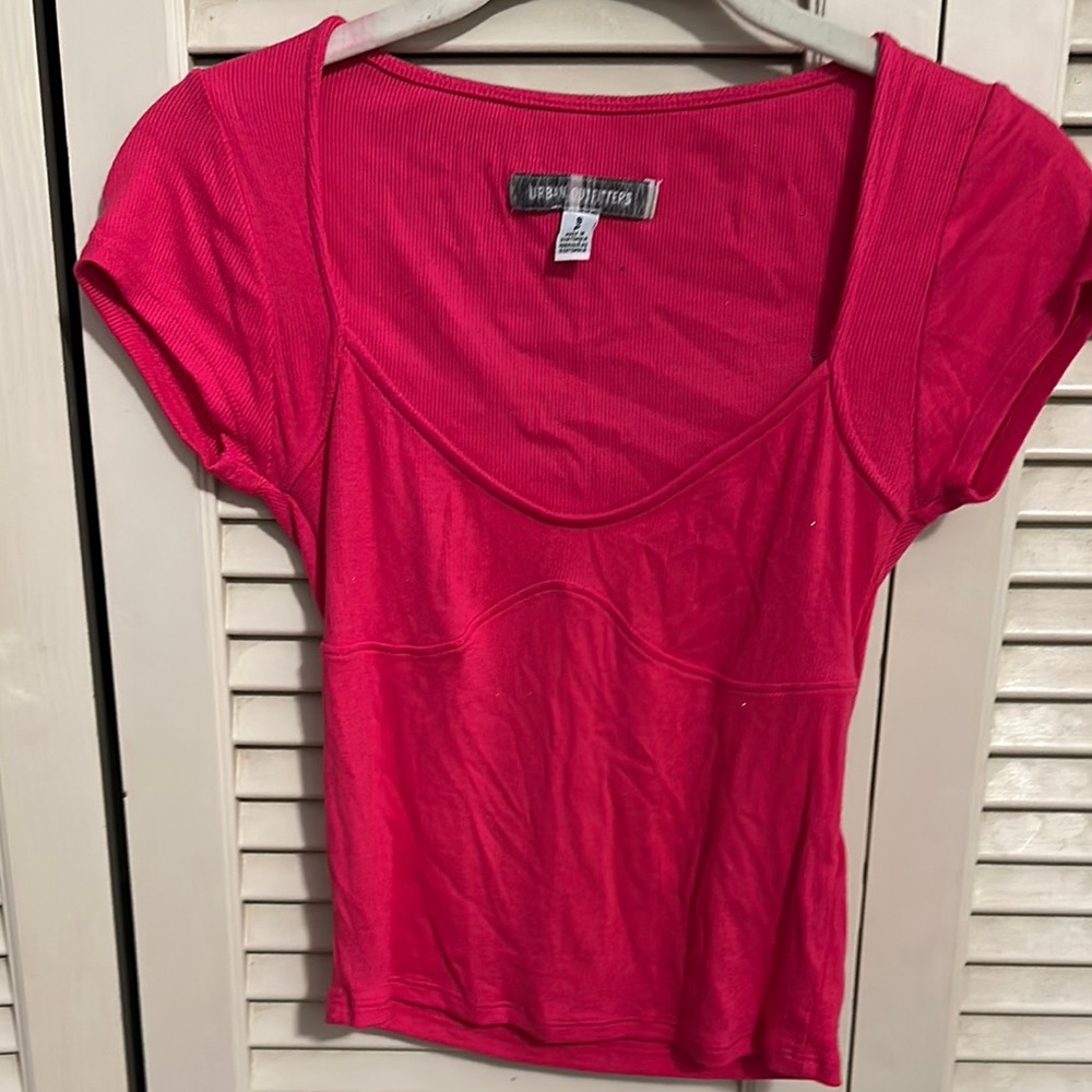 Urban Outfitters Pink Fitted Blouse